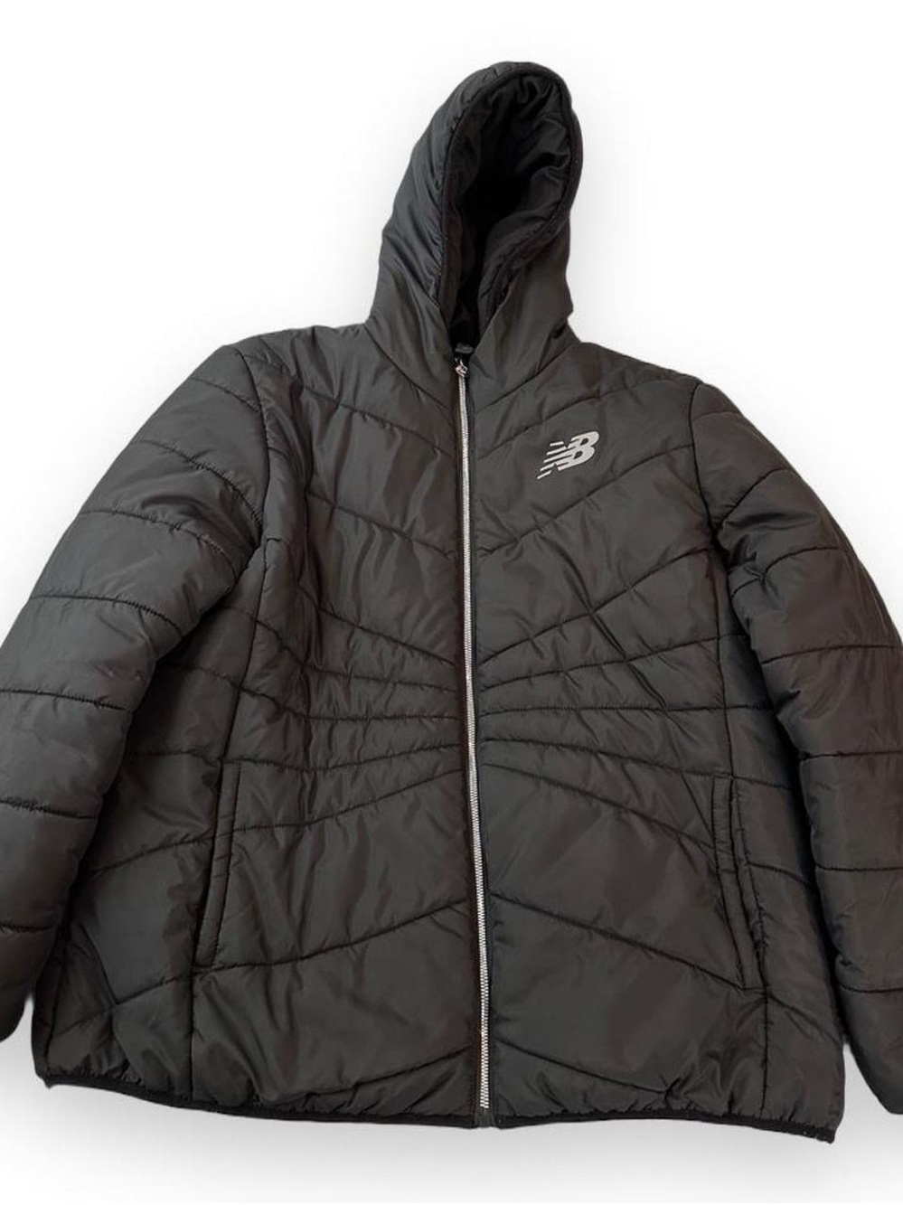 New Balance women’s 2xl Black Quilted Hooded Puffer Jacket